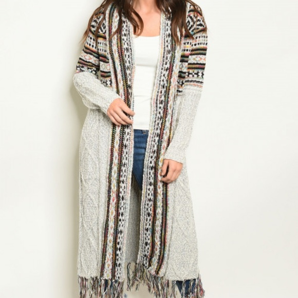 Sweaters - LONG LINE CARDIGAN